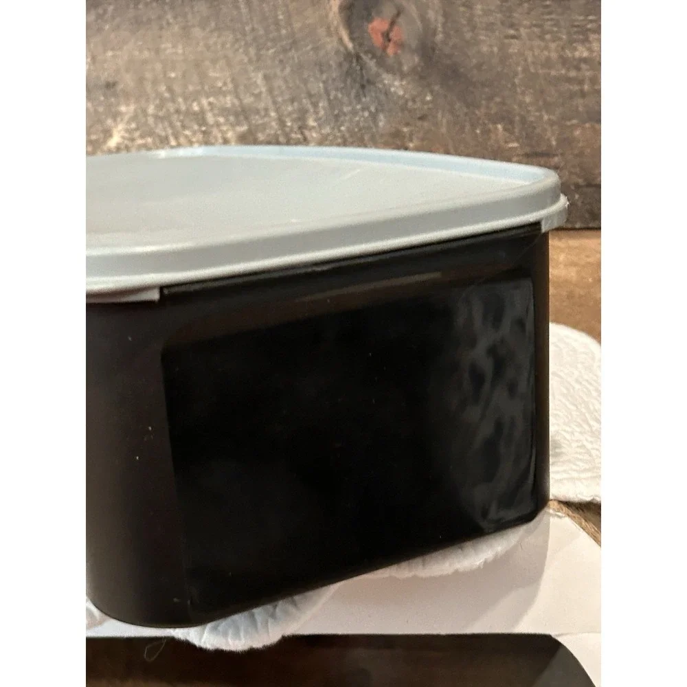VTG Tupperware‎ (Lg) Memory Mates Shutter Box Black w Grey